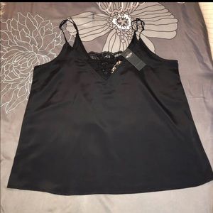 Black satin Tank